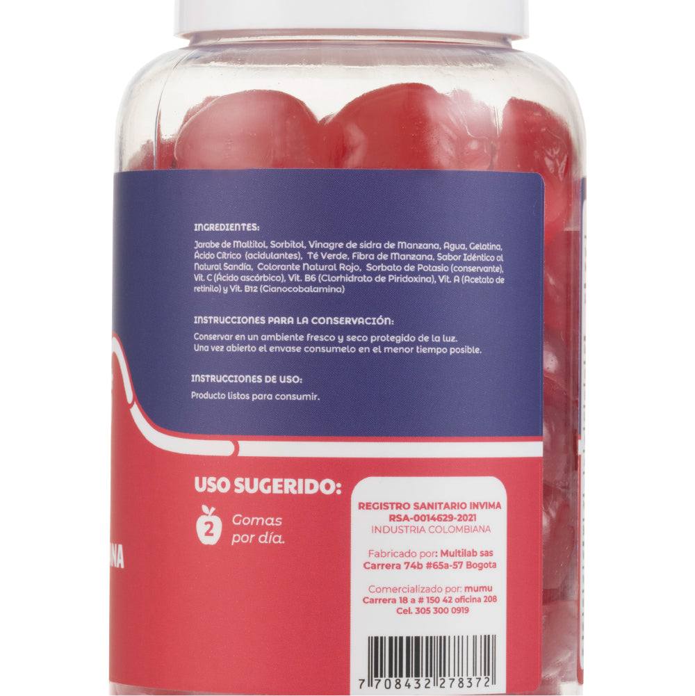 GOMITAS VINAGRE DE MANZANA 240 GR MUMU