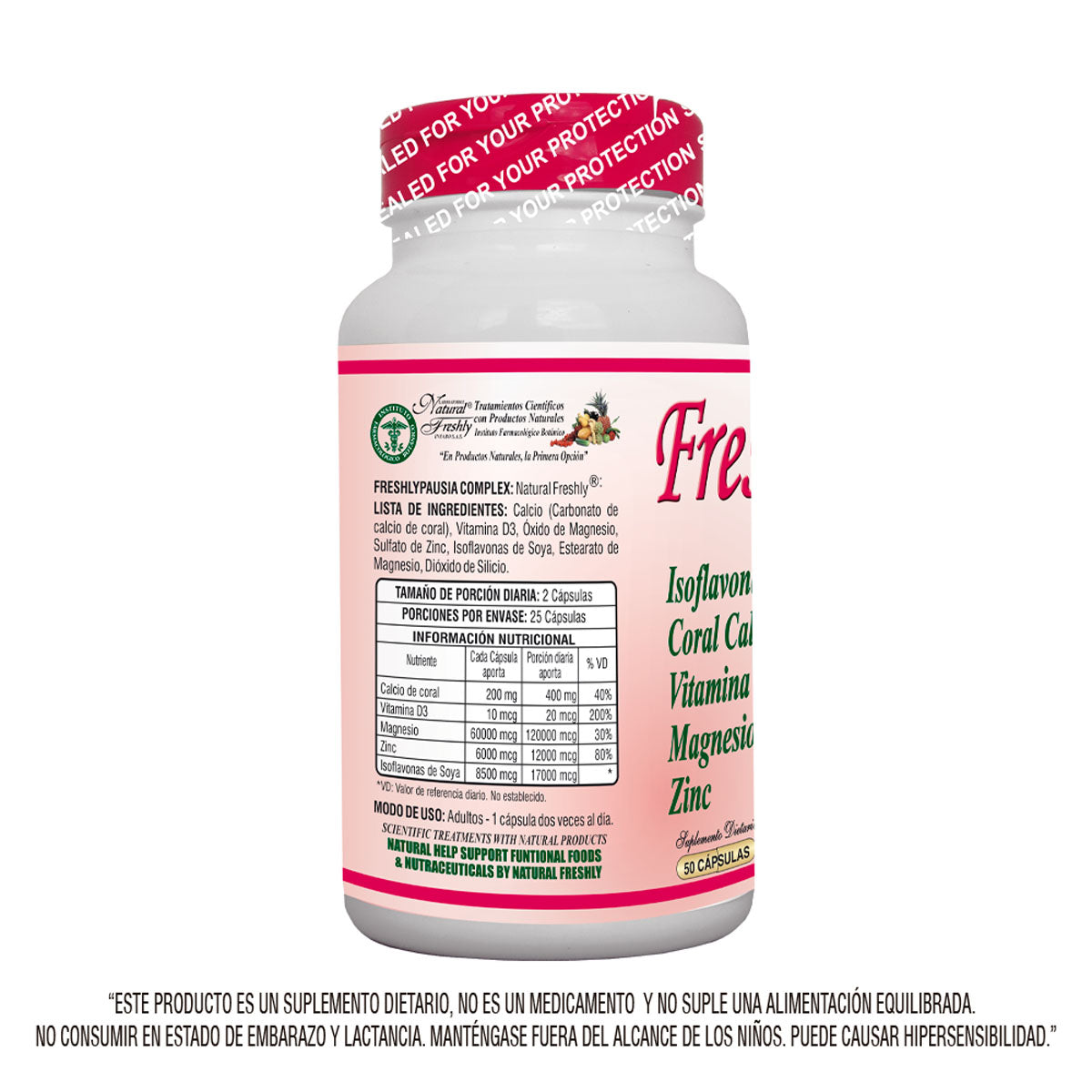 Freshlypausia complex Formula reForzada, Frasco x50