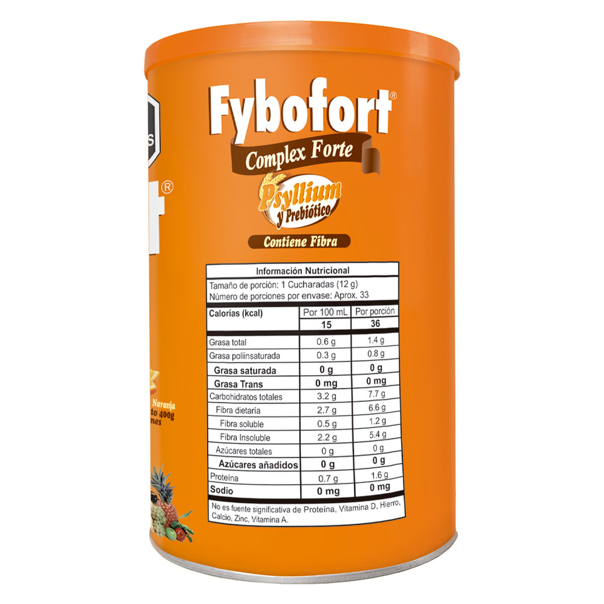FyboFort complex Forte psyllium y prebioticox400g