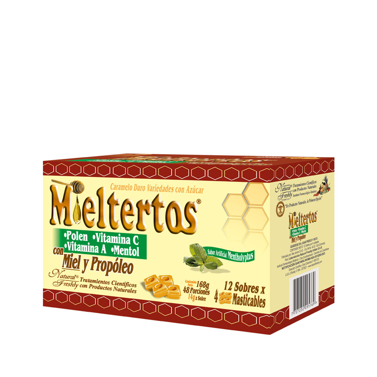 Mieltertos mentholyptus pastillas masticables