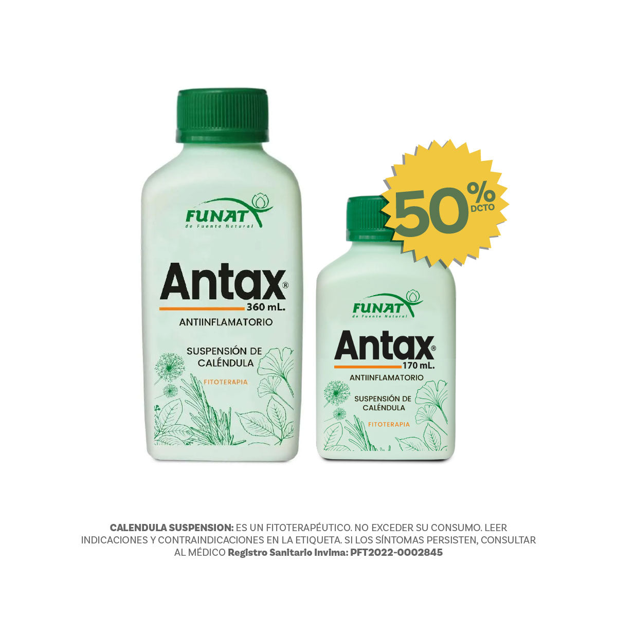 Compra un Antax 360 Ml y lleva un Antax 170Ml con 50% OFF