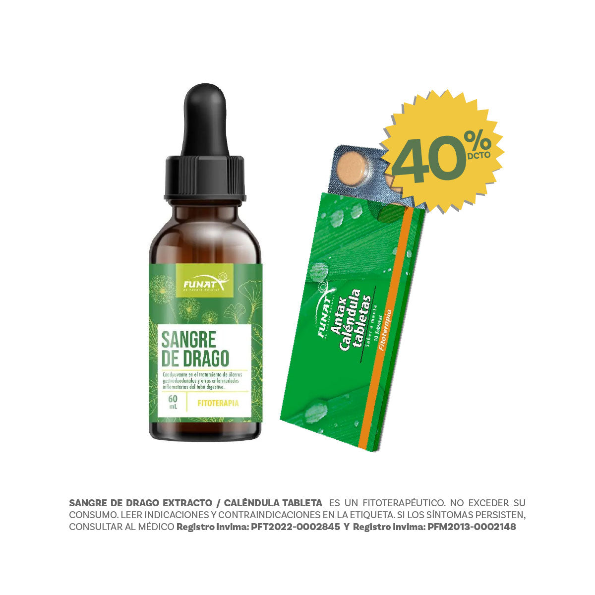 compra de Sangre de Drago y lleva Caléndula tableta (Antax) x 10 con un 40%OFF