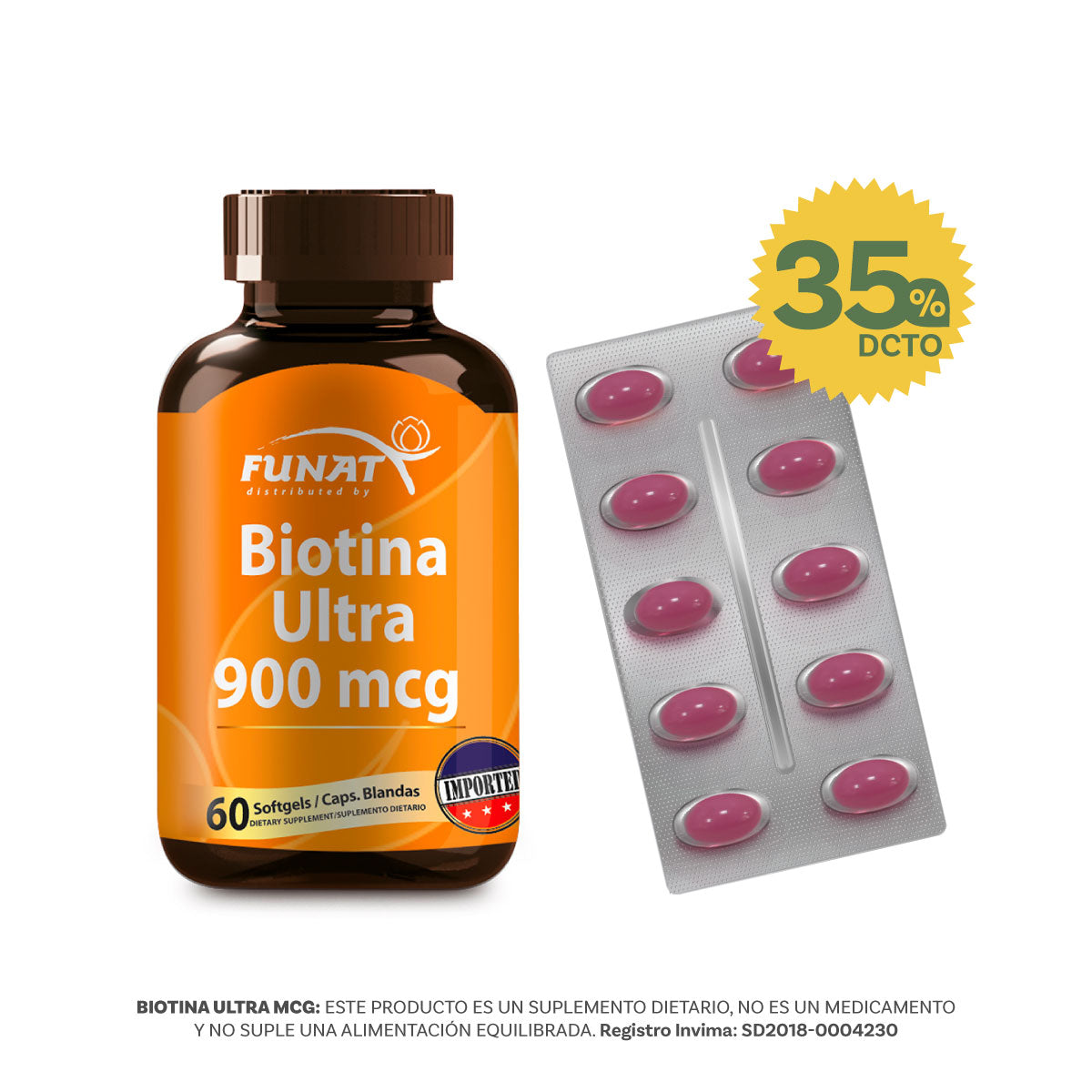 Por la compra de Biotina Ultra - lleva la segunda unidad con un 30% off