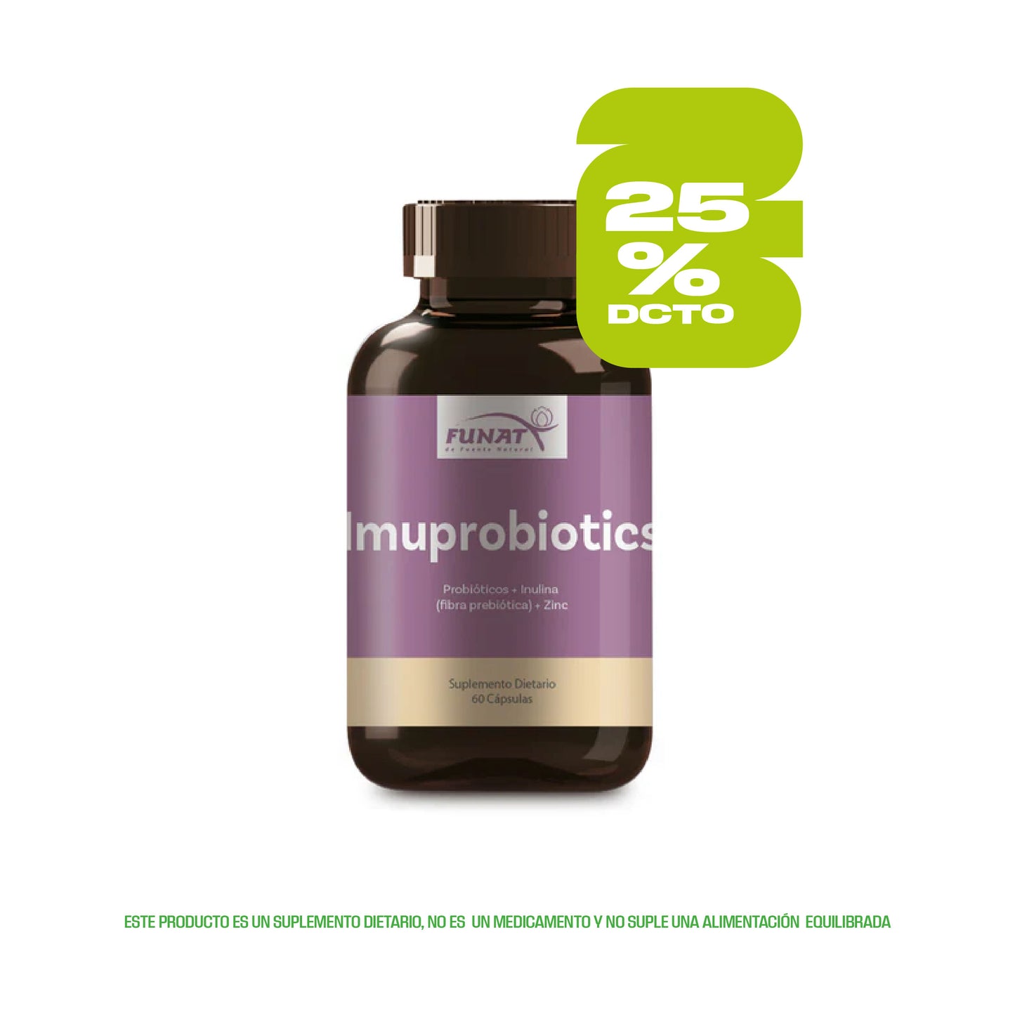 Por la compra de Imuprobiotics x 60 cápsulas + 25% OFF en Gomitas Probióticos x 45 unidades