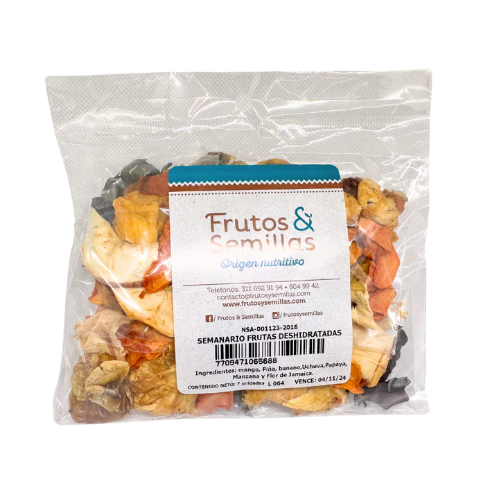 Semanario Fruta Deshidratadas X 7 Unds