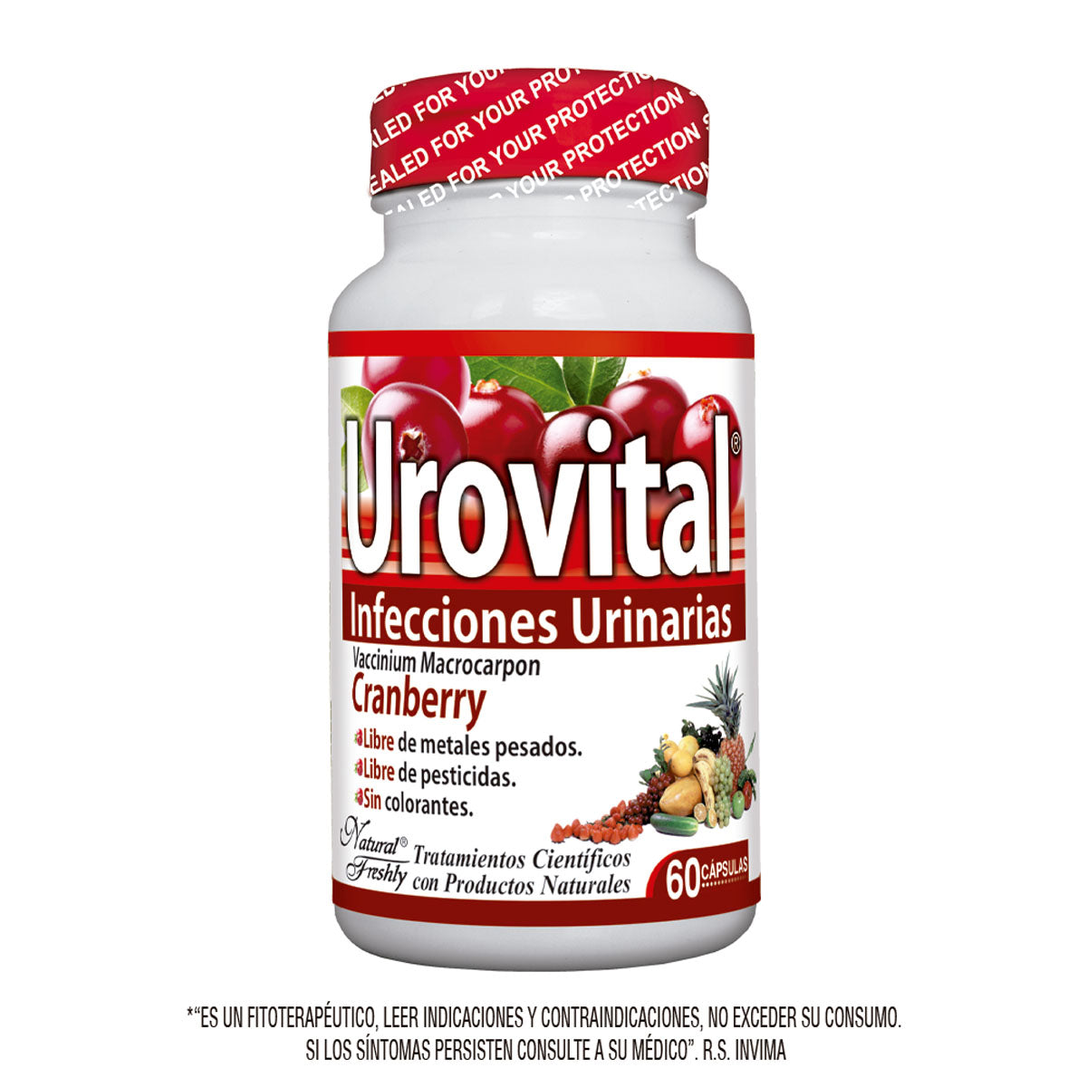 urovital inFecciones urinarias Frasco x 60 cap