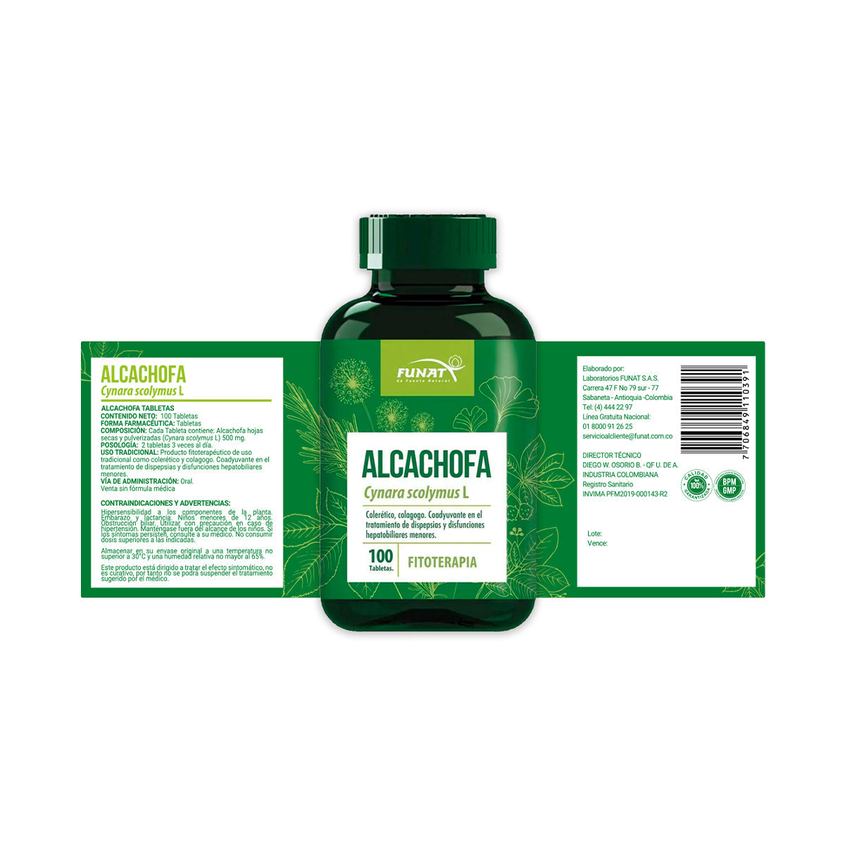 Alcachofa 100 tabletas