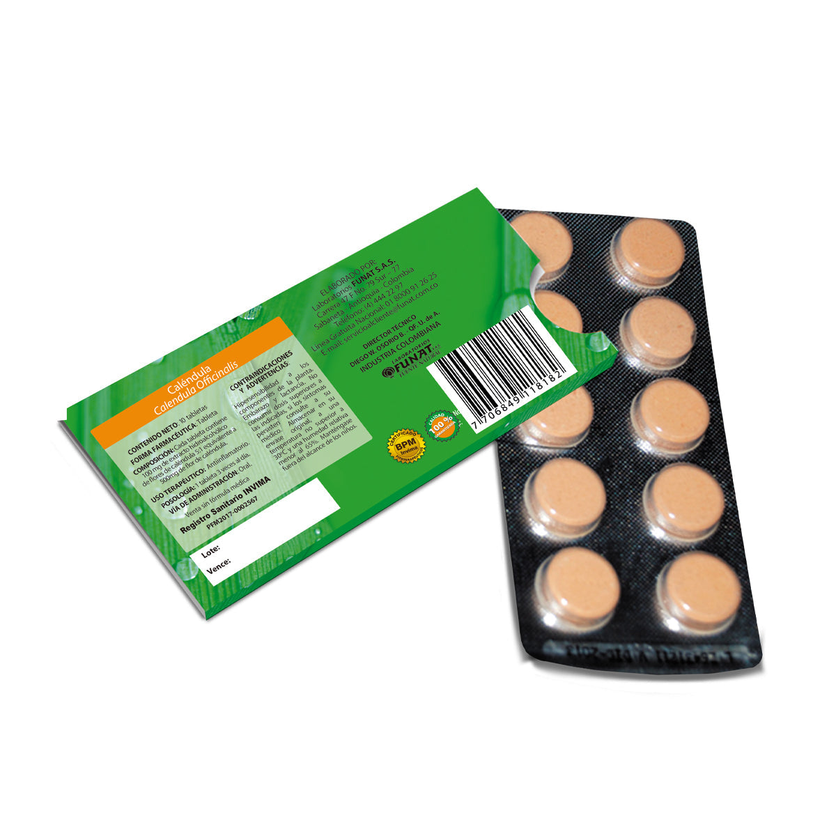 Antax calendula masticable bliter x10 tabletas