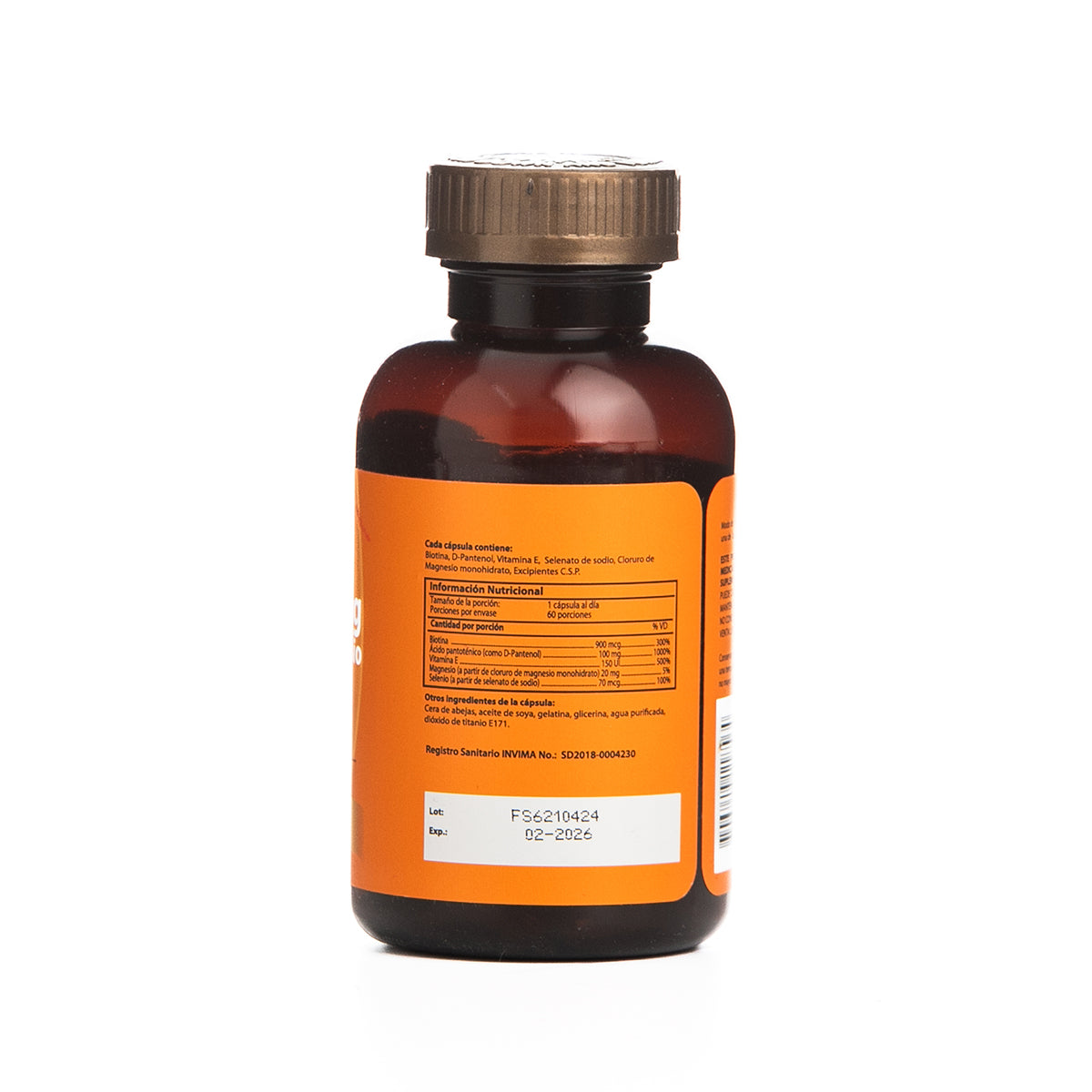 Biotina 900 mcg + D Pantenol 60 softgels