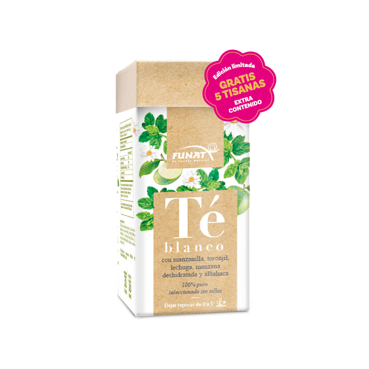Extracontenido Te Blanco + Gratis 5 Tisanas