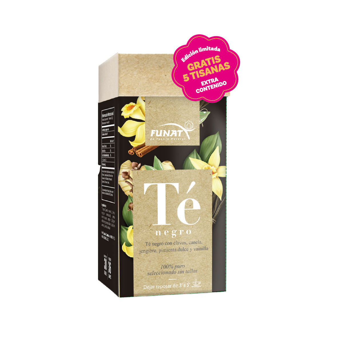 Extracontenido Te Negro + Gratis 5 Tisanas