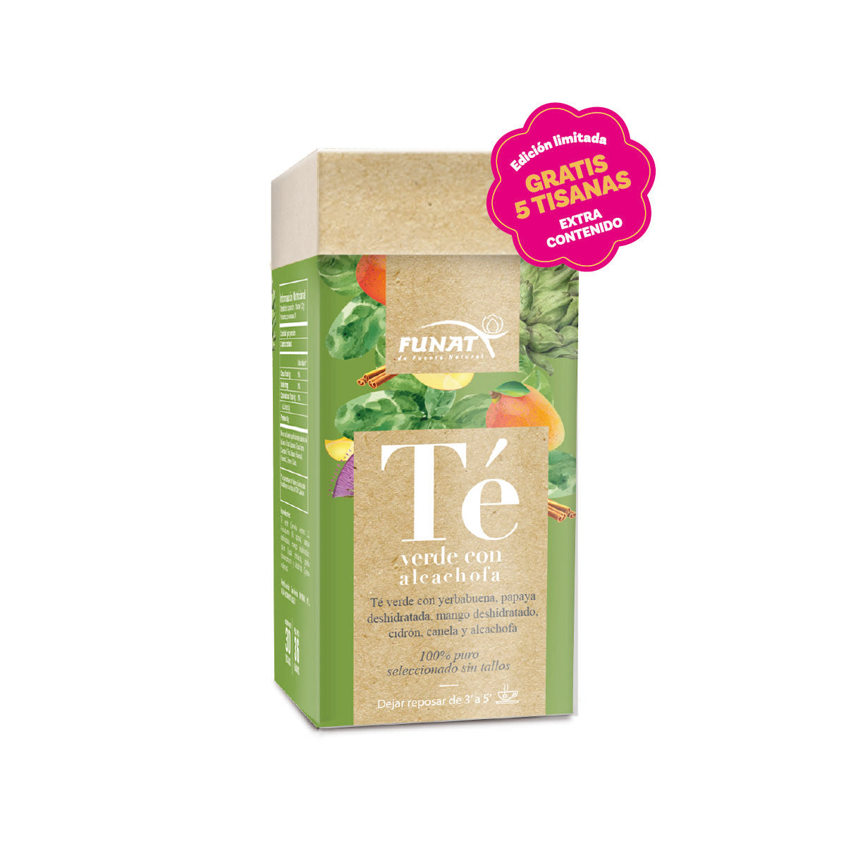 Extracontenido Te Verde con alcachofa+Gratis 5 Tisanas