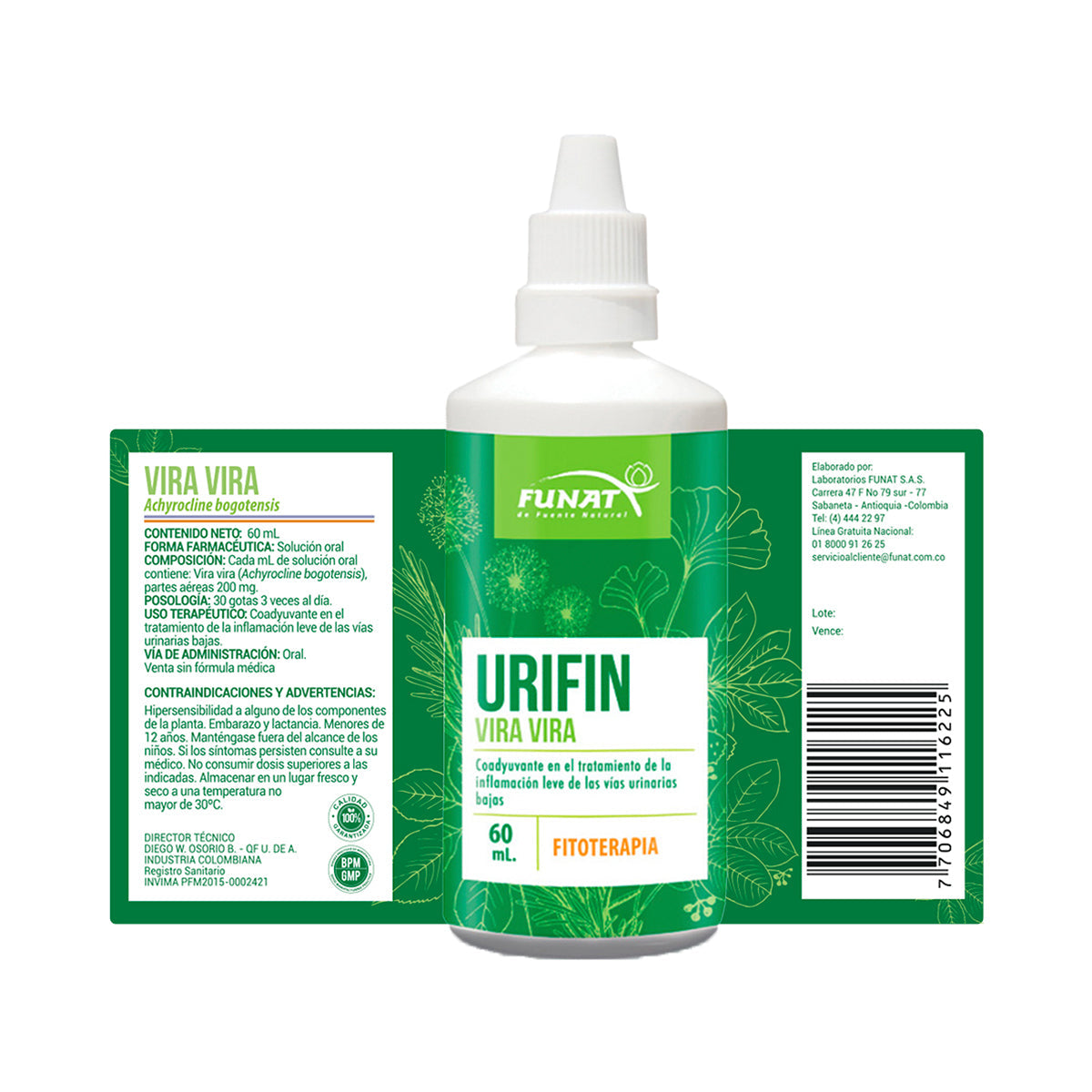 Urifín vira vira extracto 60 mL