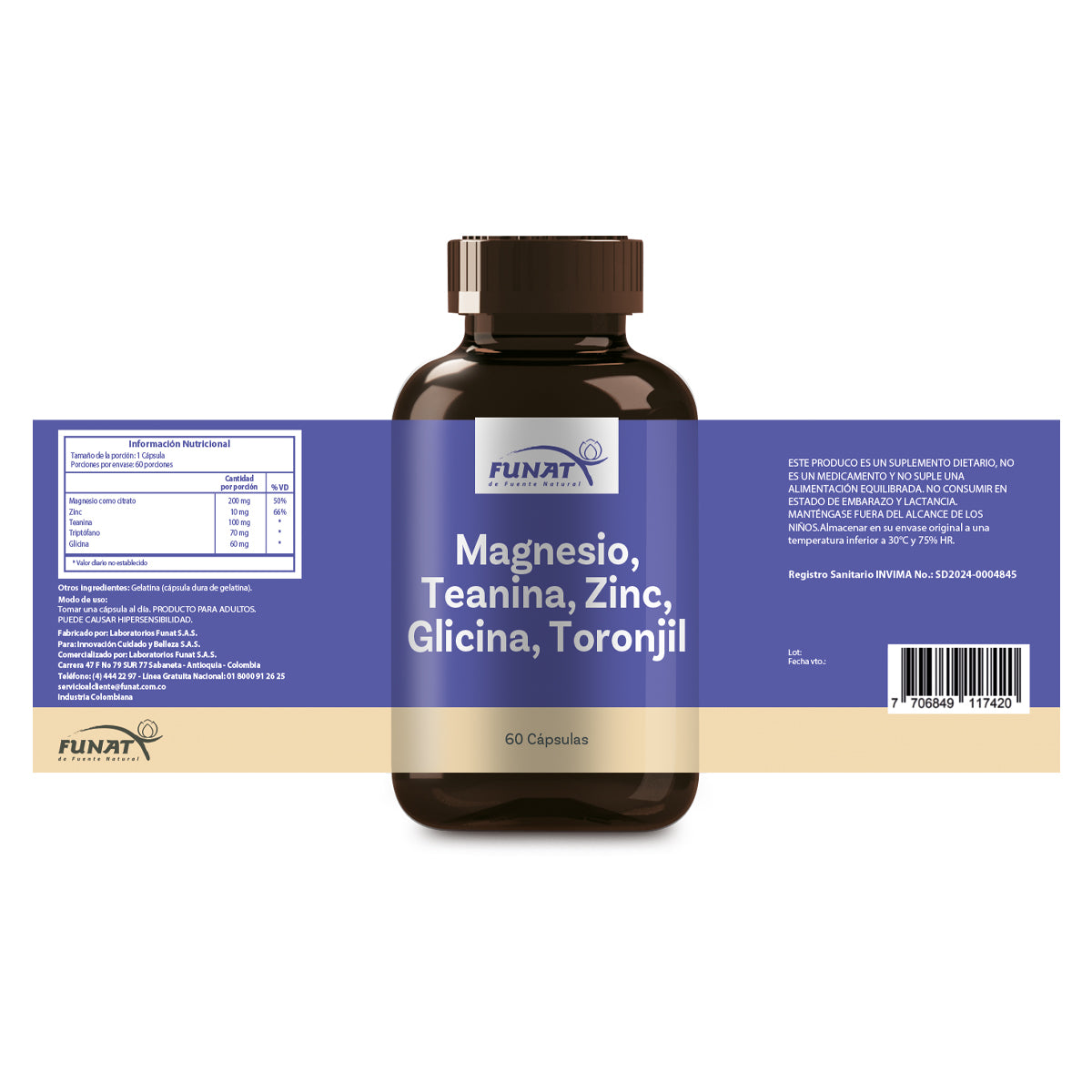 Citrato De Magnesio +Toronjil X60 Cap 5% OFF