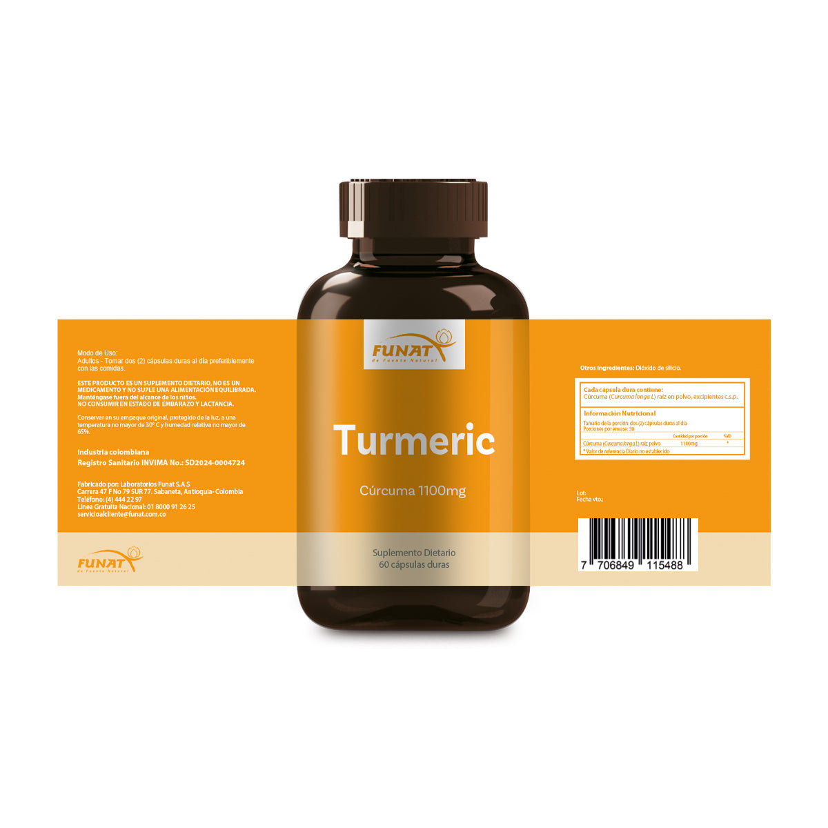 Turmeric 60 Capsulas - Cúrcuma