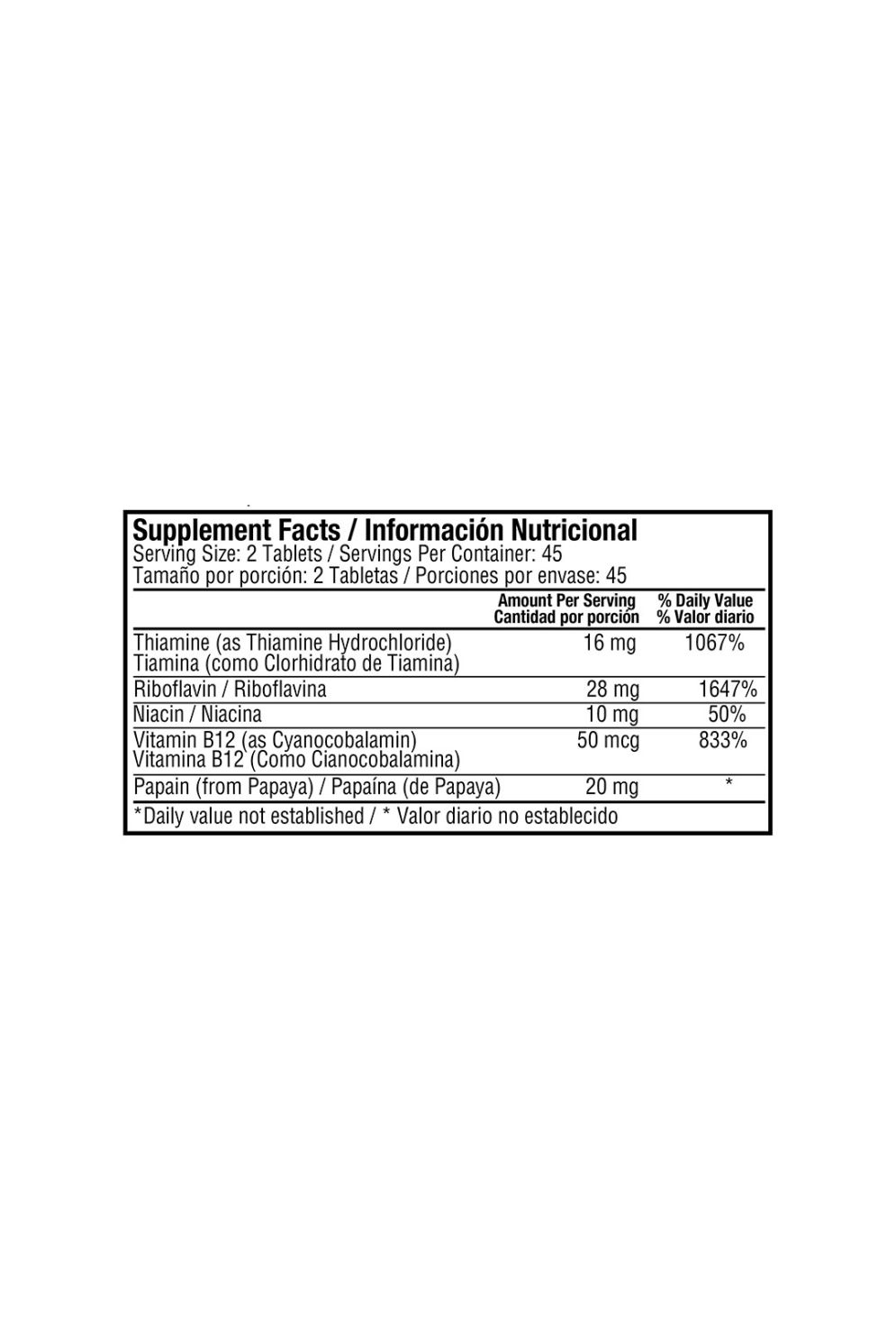 B-Complex with B12
(90 Tablets)
