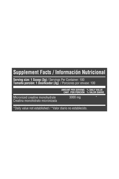 Creatine 3.000
Micronized Creatine Monohydrate 3.000
(300 g - 10.6 Oz)
