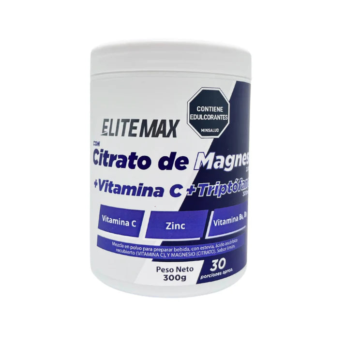Citrato de magnesio sabor a limón con vitamina c y zinc