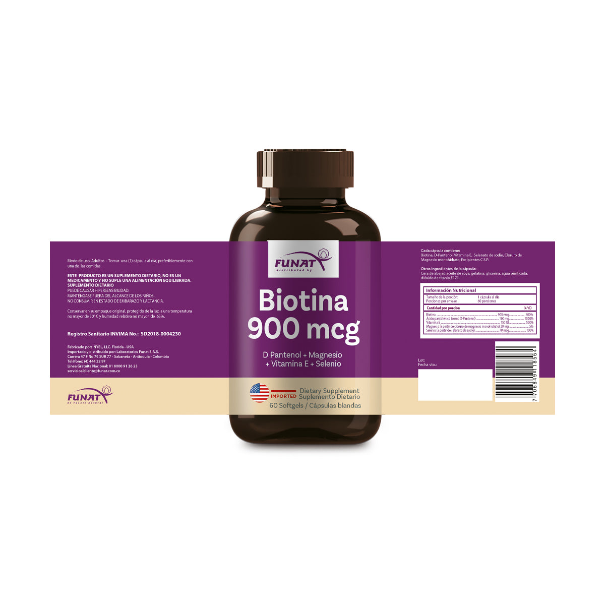Por la compra de Biotina 900MG+D Pantenol lleva Aceite Esencial de Romero con 30% Off