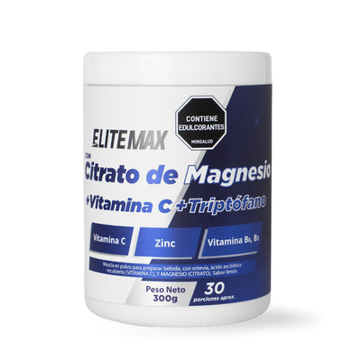 Citrato de magnesio sabor a limón con vitamina c y zinc