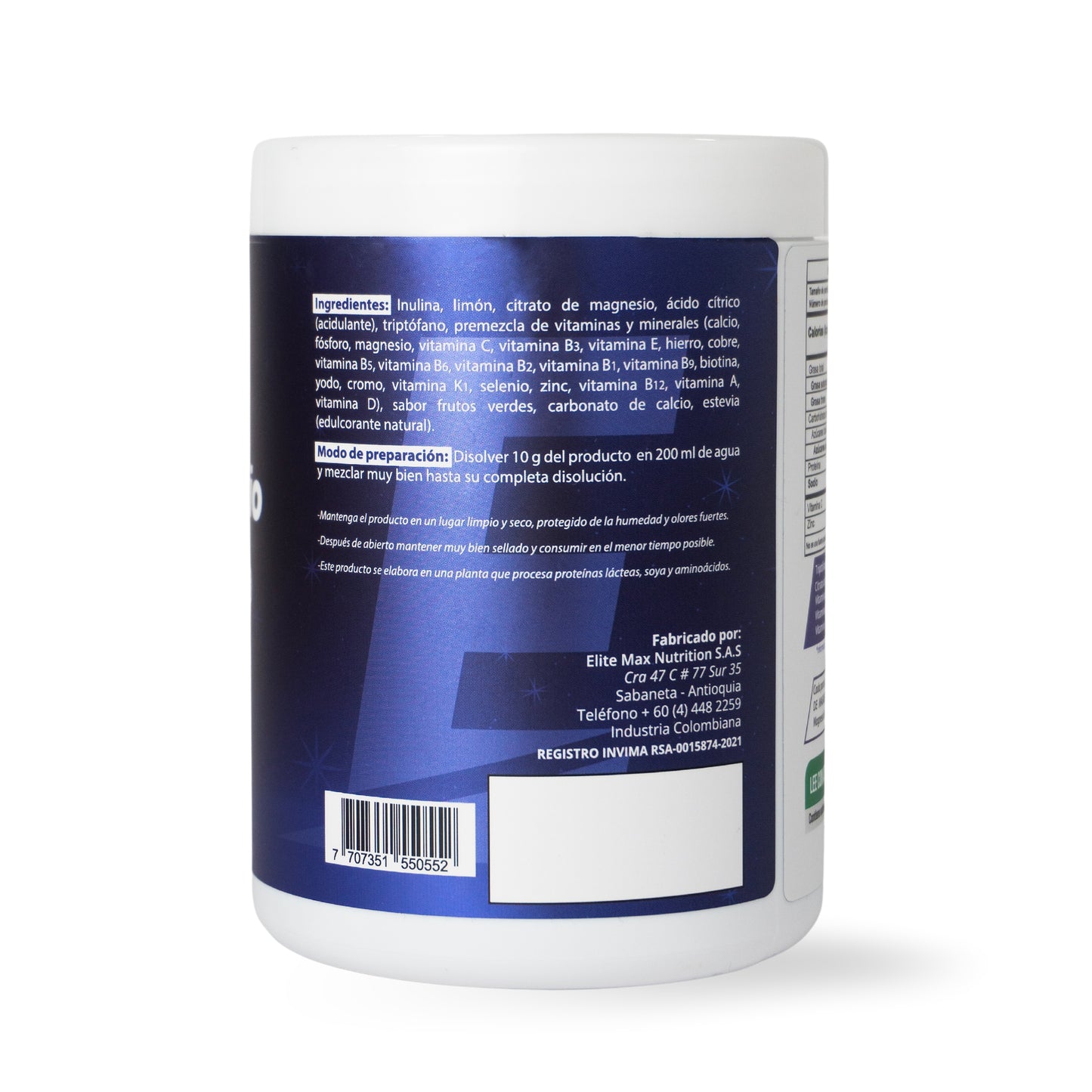 Citrato de magnesio sabor a limón con vitamina c y zinc