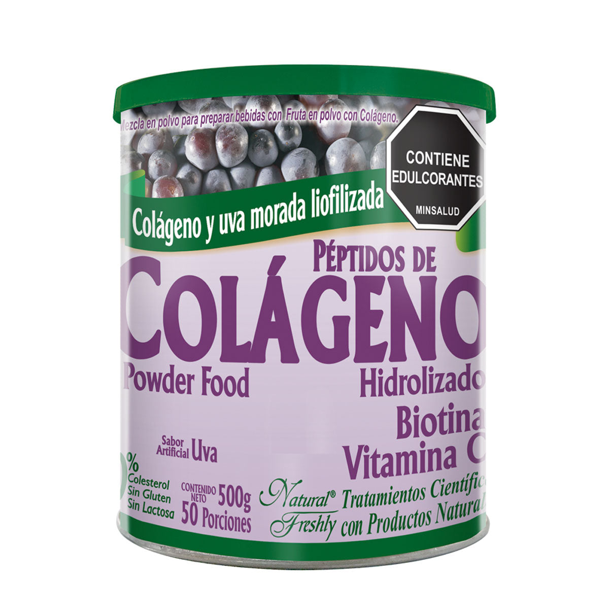 Colágeno con resveratrol hidrolizado polvo x 500g.