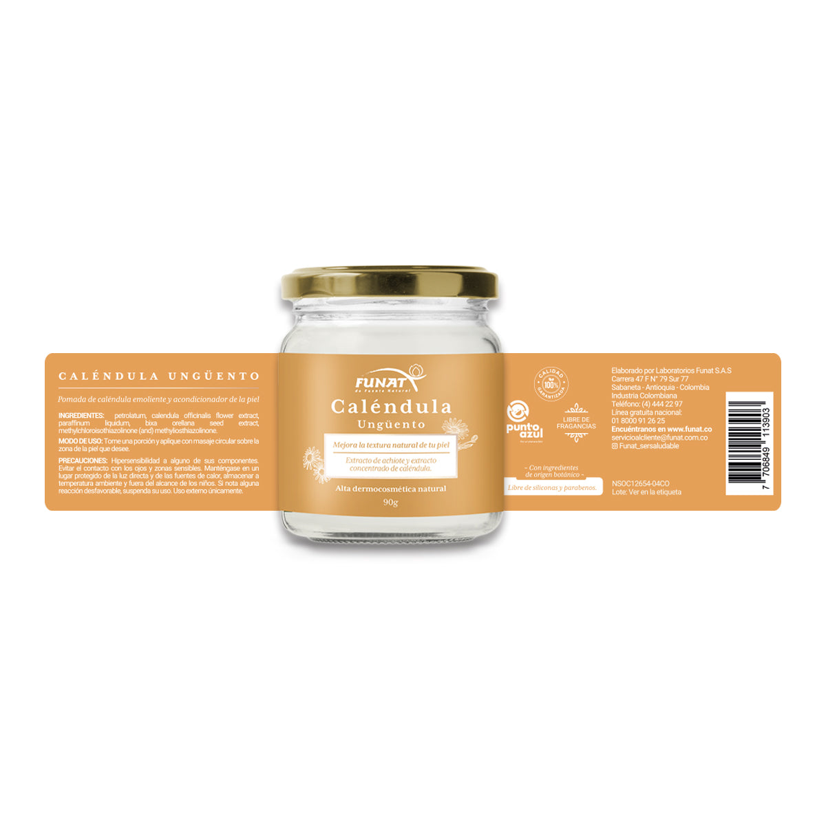 Ungüento de caléndula con extracto de achiote