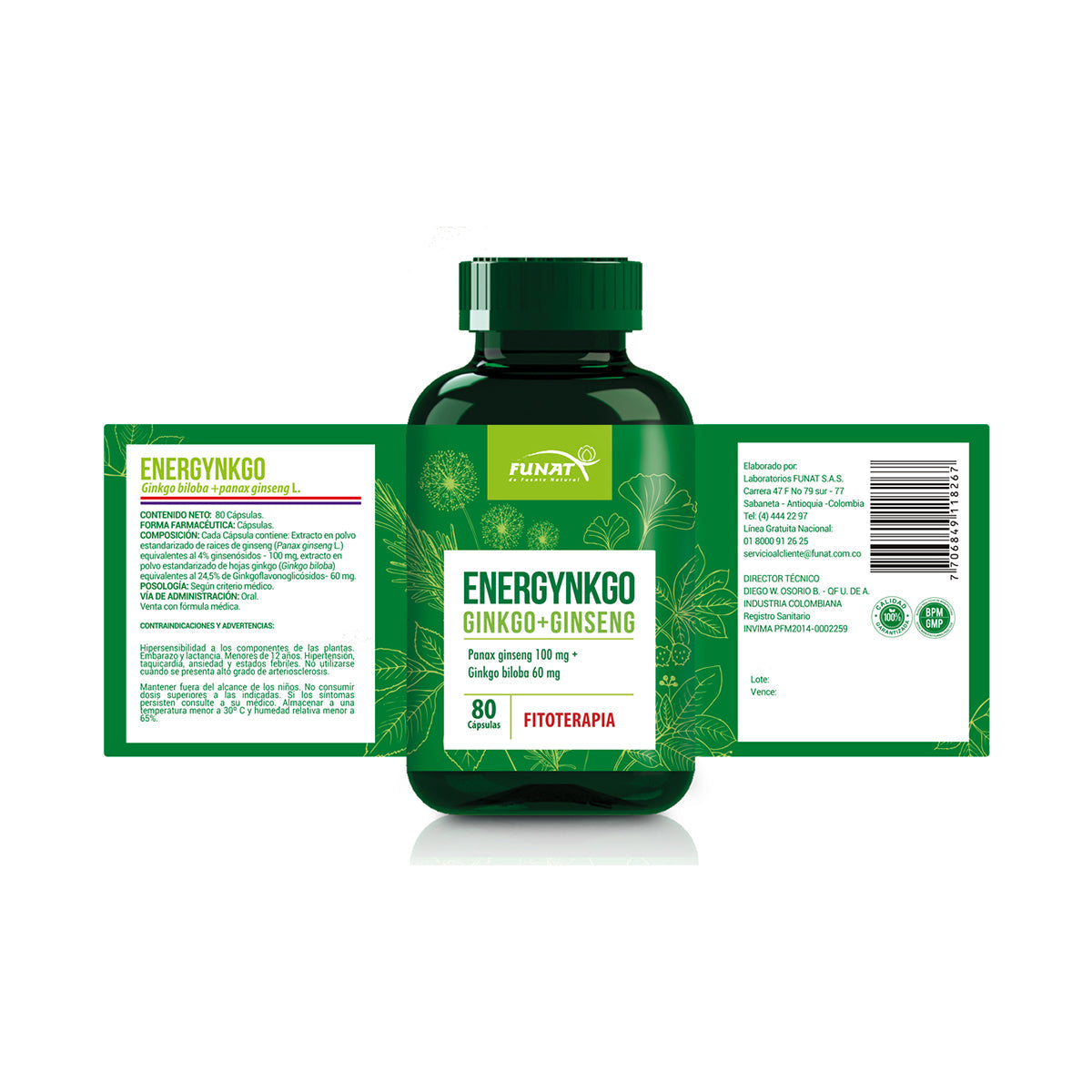 Energyngo ginkgo + ginseng x 80 cap
