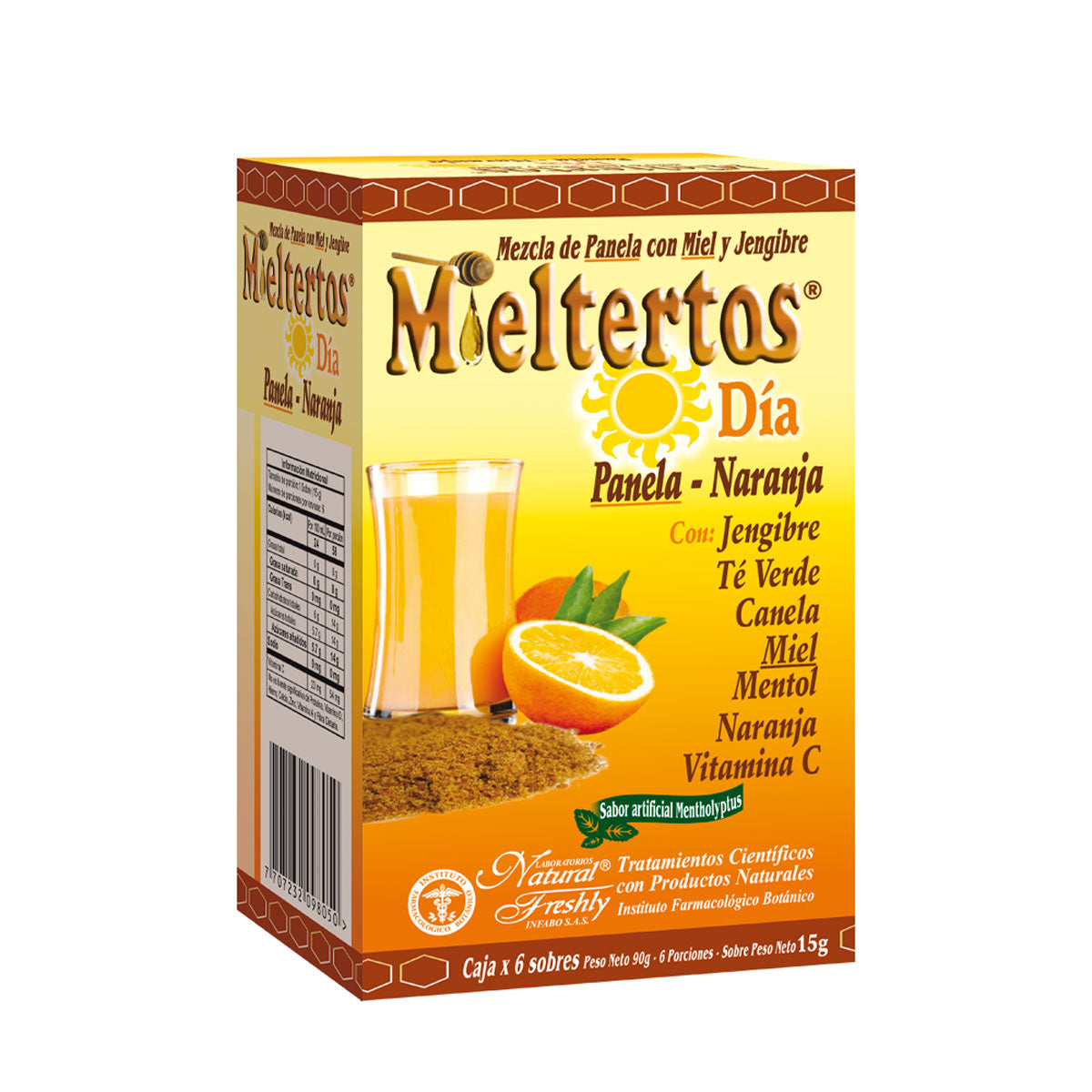 Mieltertos gripa día naranja jengibre caja x 6 sob