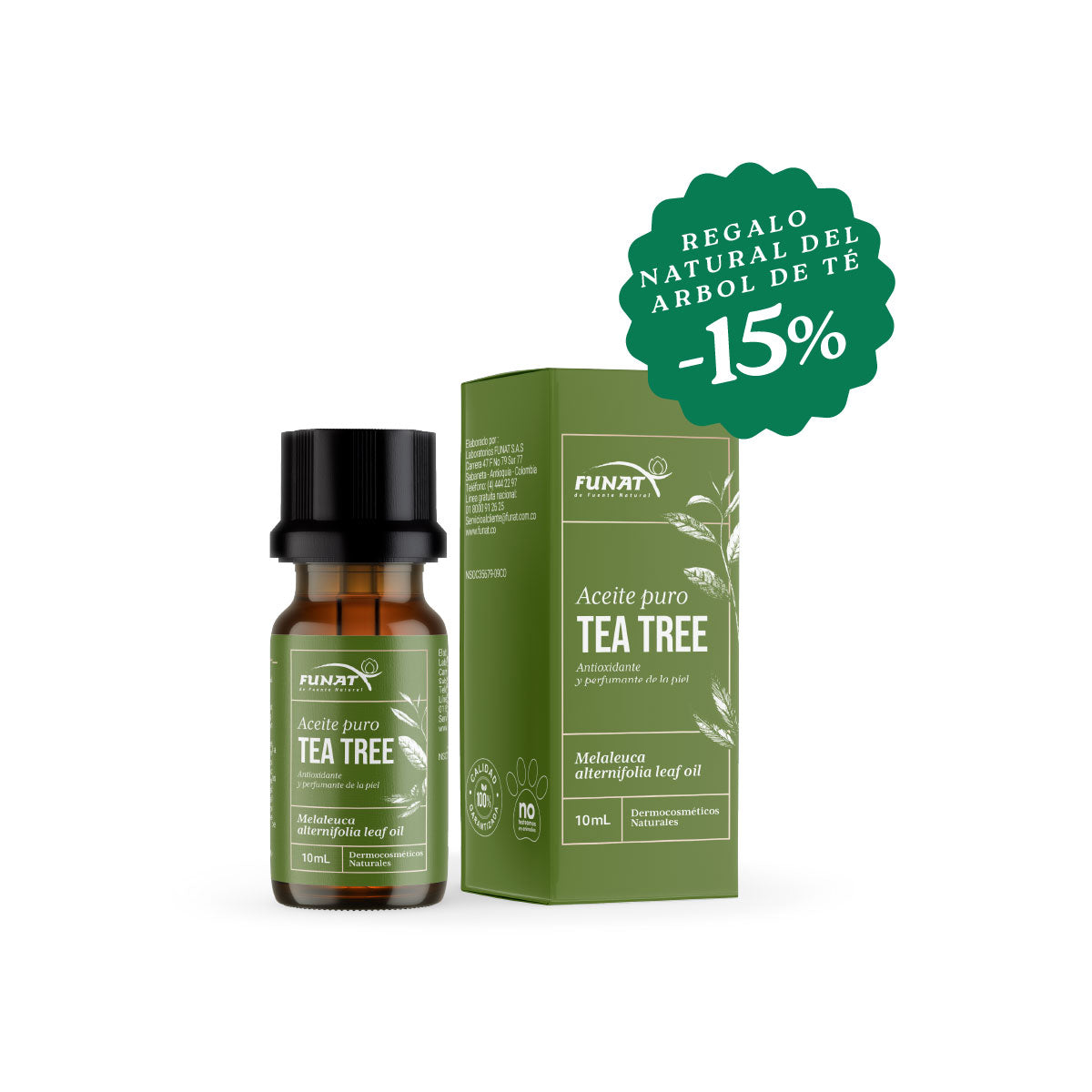 Aceite esencial 100% puro: tea tree antioxidante y perfumante de la piel