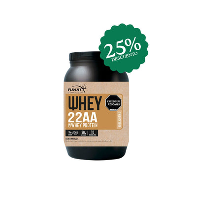 25% De Descuento En Whey Protein 22aa Funat X 3 Lb Vainilla