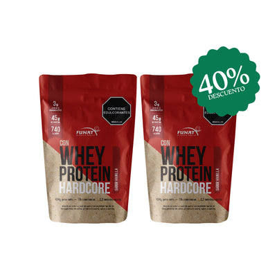 Compra Whey  Protein Hardcore 2lb Vainilla Funat Lleva La Segunda Con Un 40% OFF