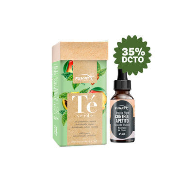 Compra de te verde adelgaz caja x 30 sobres lleva  esencia floral control apetito 25ml con un 35% de descuento