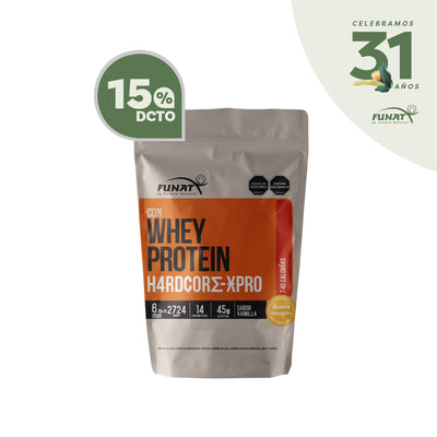 15% DE DESCUENTO EN WHEY PROTEIN HARDCORE X-PRO X 2LB
