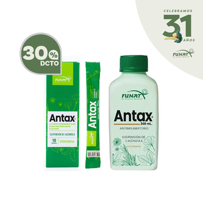 COMPRA CALENDULA SUSPENSION (ANTAX) X 360 mL LLEVA ANTAX SACHET CAJA X 10 UDS CON 30% OFF