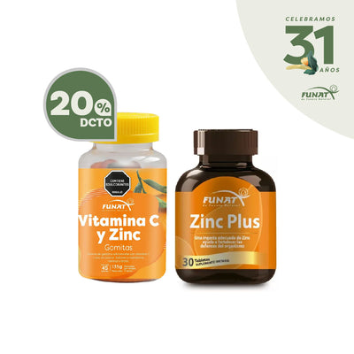 COMPRA ZINC PLUS X 30 TABLETAS Y LLEVA GOMITAS VITAMINA C + ZINC X45 UND CON UN 20% OFF