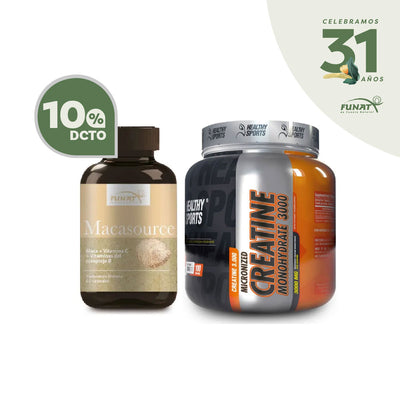 COMPRA CREATINA MONOHIDRATADA 3000 MG X 100 SER LLEVA MACASOURCE X 60 CAPSULAS CON 10% OFF
