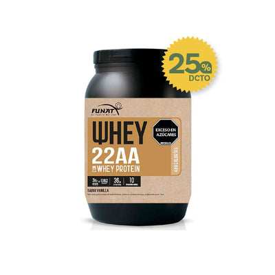 25% De Descuento En Whey Protein 22aa Funat X 3 Lb Vainilla