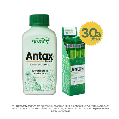 Compra Antax x 360 ml y lleva Antax Sachet caja x 10 unidades con un 30% OFF