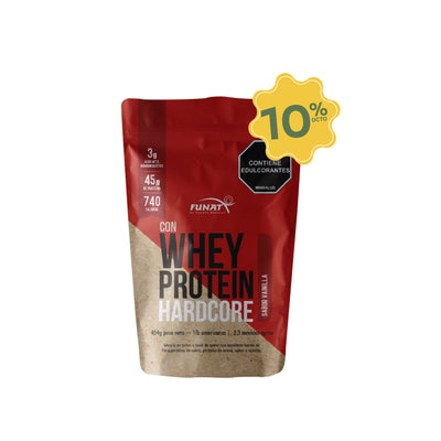 WHEY PROTEIN HARDCORE 2LB VAINILLA FUNAT 10% OFF