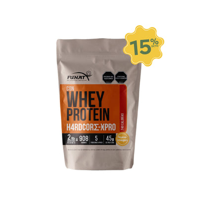 15% DE DESCUENTO EN WHEY PROTEIN HARDCORE X-PRO X 2LB