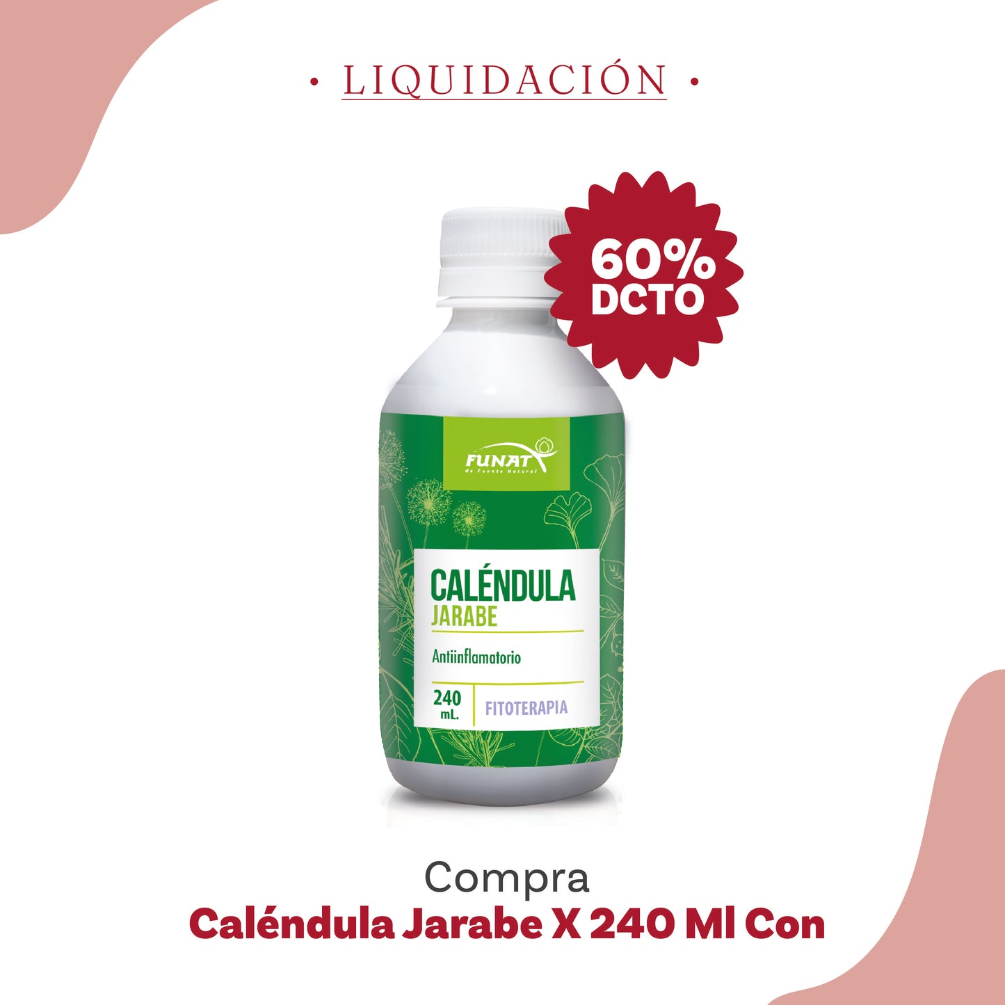 Caléndula jarabe para uso antiinflamatorio de 240ml