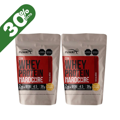 Whey protein hardcore 2lb vainilla lleva la segunda con un 30% Off