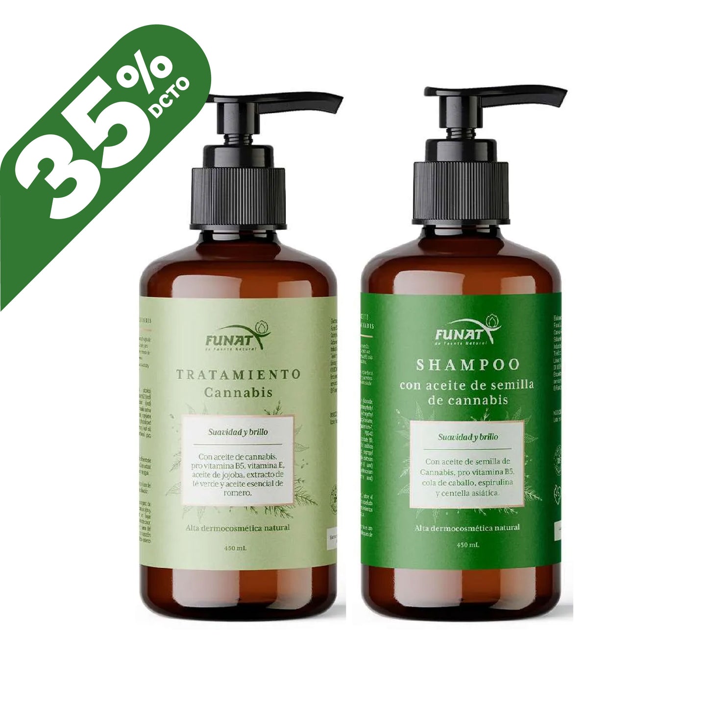 Tratamiento capilar cannabis funat x 450gr lleva shampoo de cannabis funat x 450gr con un 35% Off