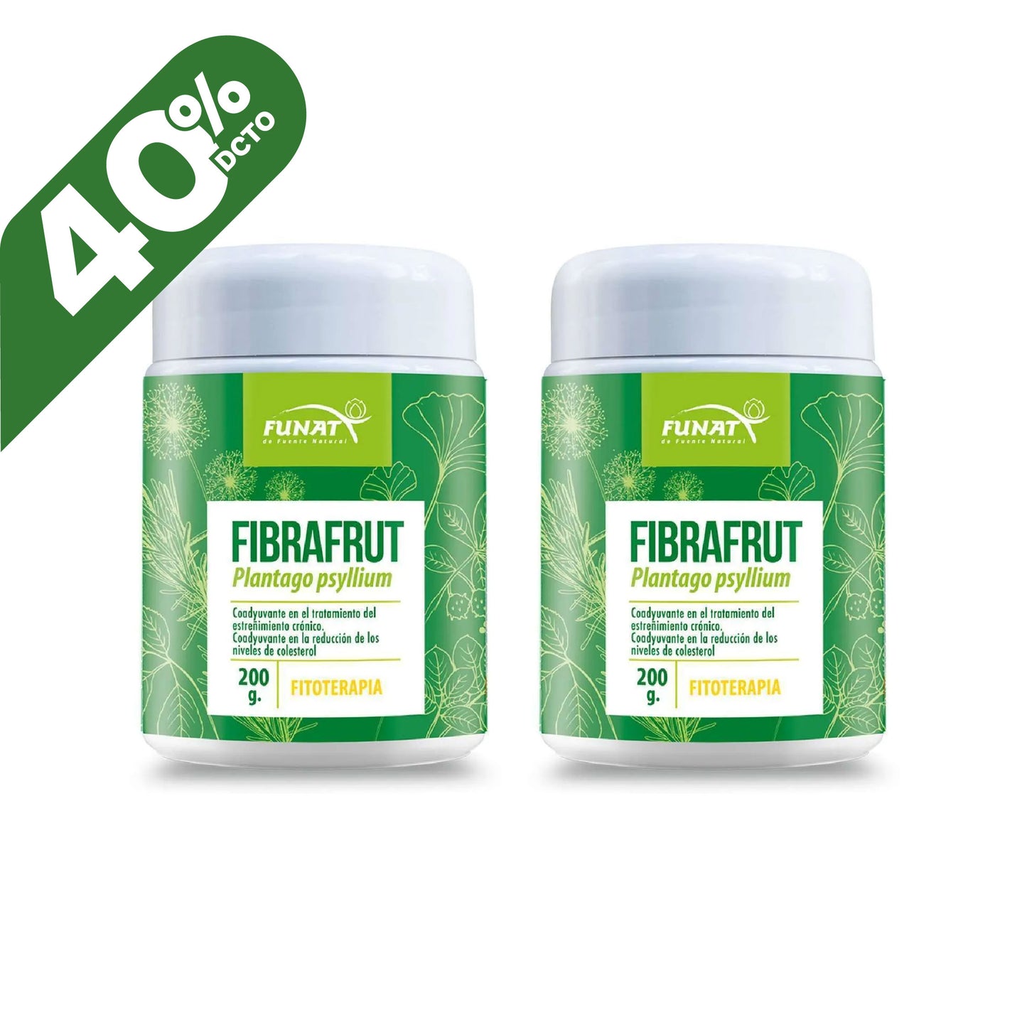 Fibrafrut en polvo x 200 g lleva la segunda unidad con un 40% Off