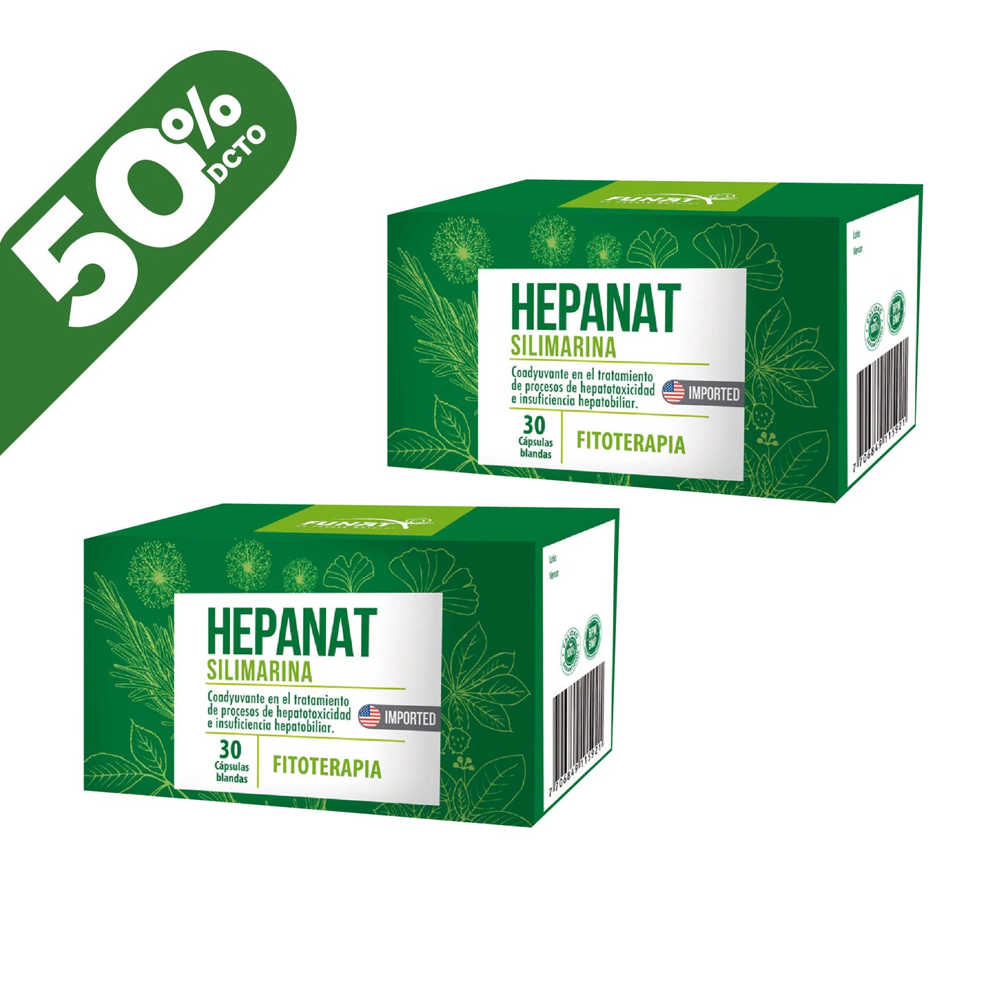 Silimarina hepanat x 30 s/g caja 3 blist lleva la segunda unidad con un 50%Off