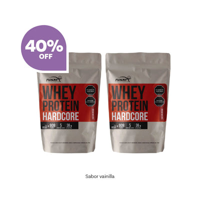 Whey protein hardcore 2lb vainilla lleva la segunda con un 30% Off