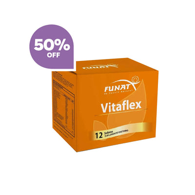 Lleva caja por 12 unds de Vitaflex Sachet x 10g con el 50%