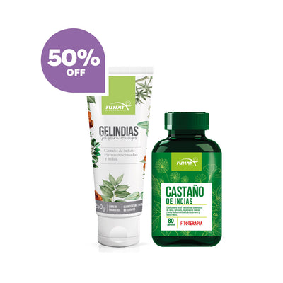Castaño de Indias x 80 cap lleva Gel Indias con un 50% Off