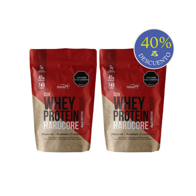 Compra Whey  Protein Hardcore 2lb Chocolate Funat Lleva La Segunda Con Un 40% OFF